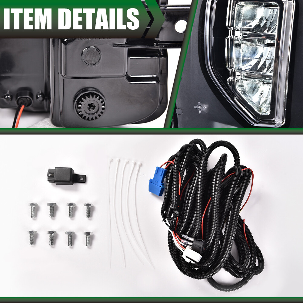 Fit For Chevy 2016-2018 Silverado 1500 Left Right Fog Light Driving Bumper Lamp