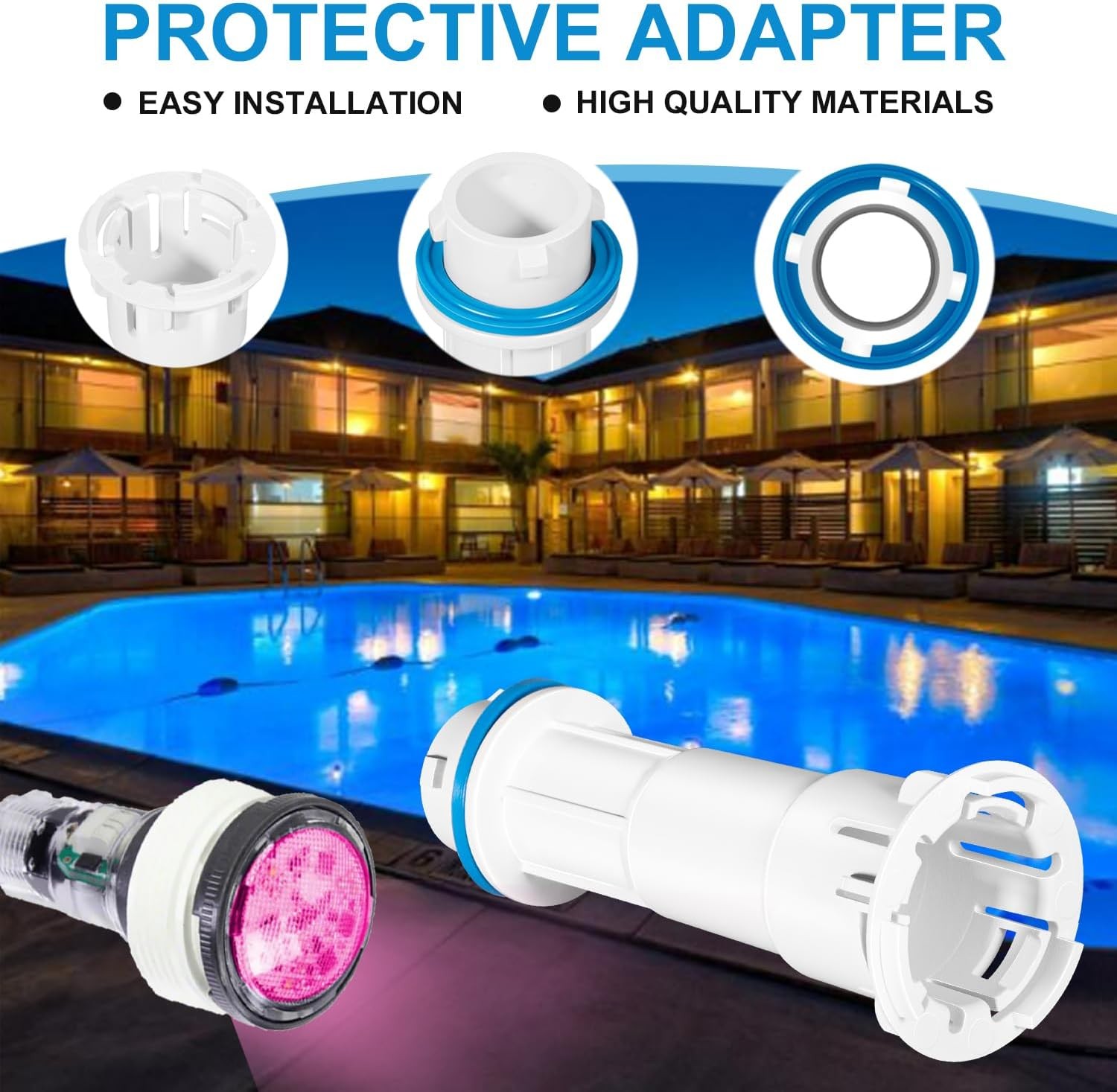 Replacement for Pentair MicroBrite to GloBrite LED Pool Lights Adapter 618040