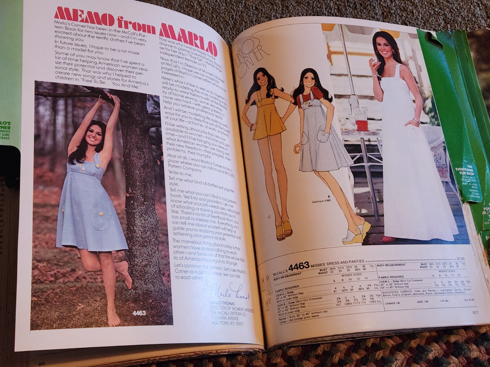 May 1975 McCall's HUGE Store Counter PATTERN CATALOG Halston Designs Marlo Style