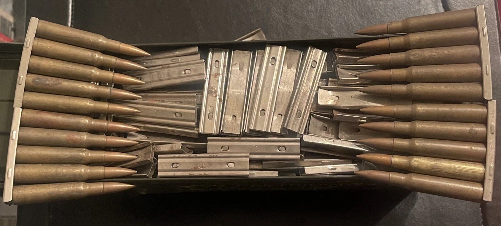 10 original steel 7mm Mauser stripper clips 7x57 Brazilian Chilean Spanish FN49