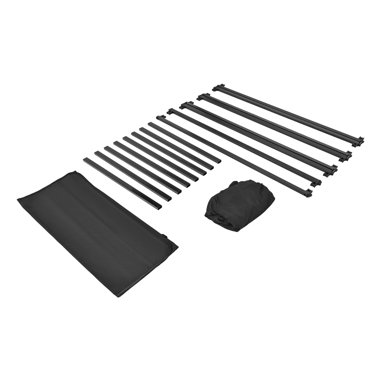 Black Portable Foldable DJ Booth Sturdy & Easy to Set Up Metal Frame W/Carry Bag