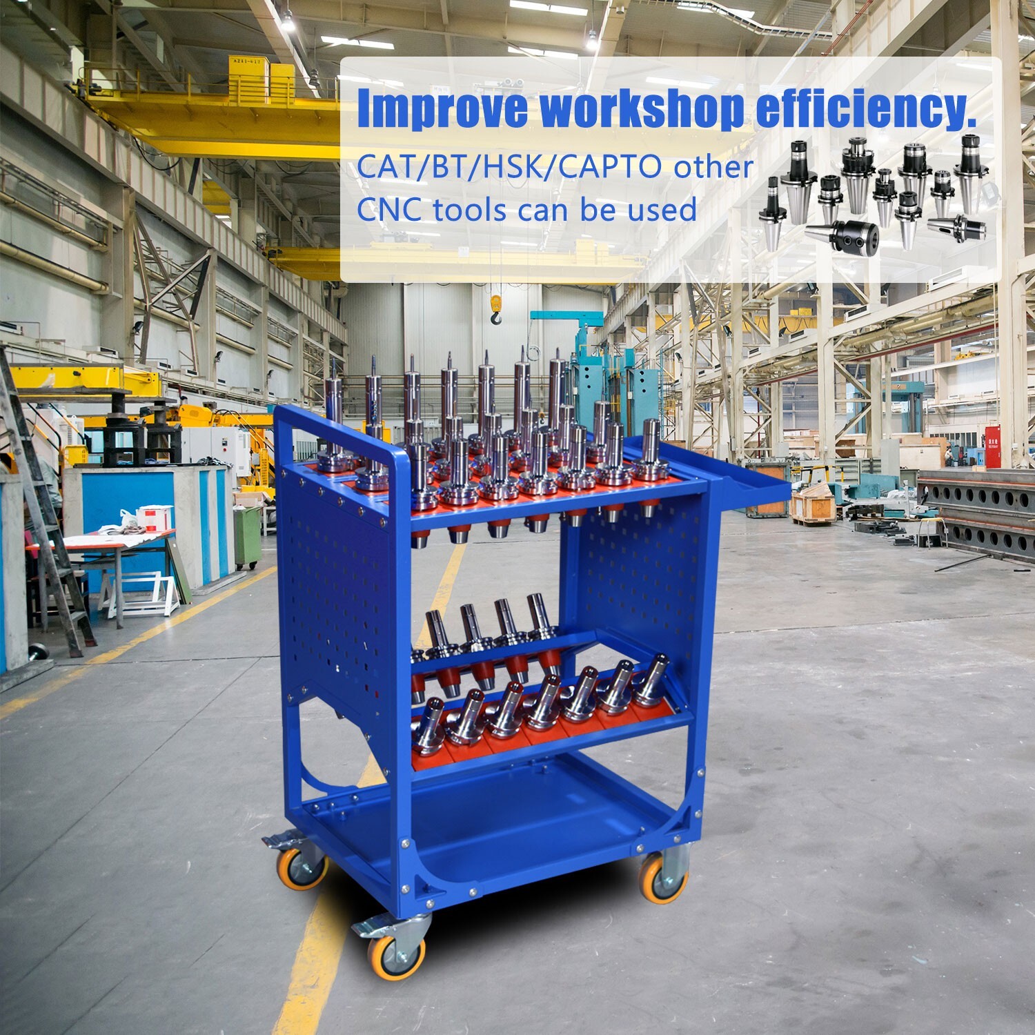 CAT40 CNC Tool Cart BT40 cnc tool holder trolley with mounting tool