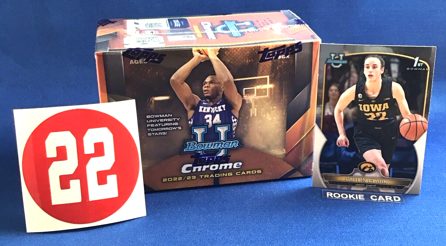 2022-23 Bowman Chrome University Basketball Box + Caitlin Clark RC #50 Nm-Mint?
