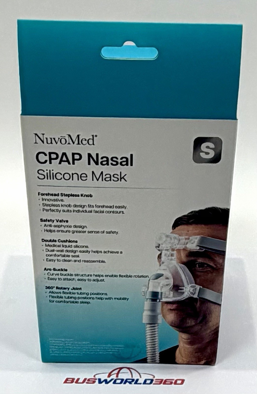 NuvoMed CPAP Nasal Silicone Full Face Mask Headgear Cushion - Size S Small - NEW