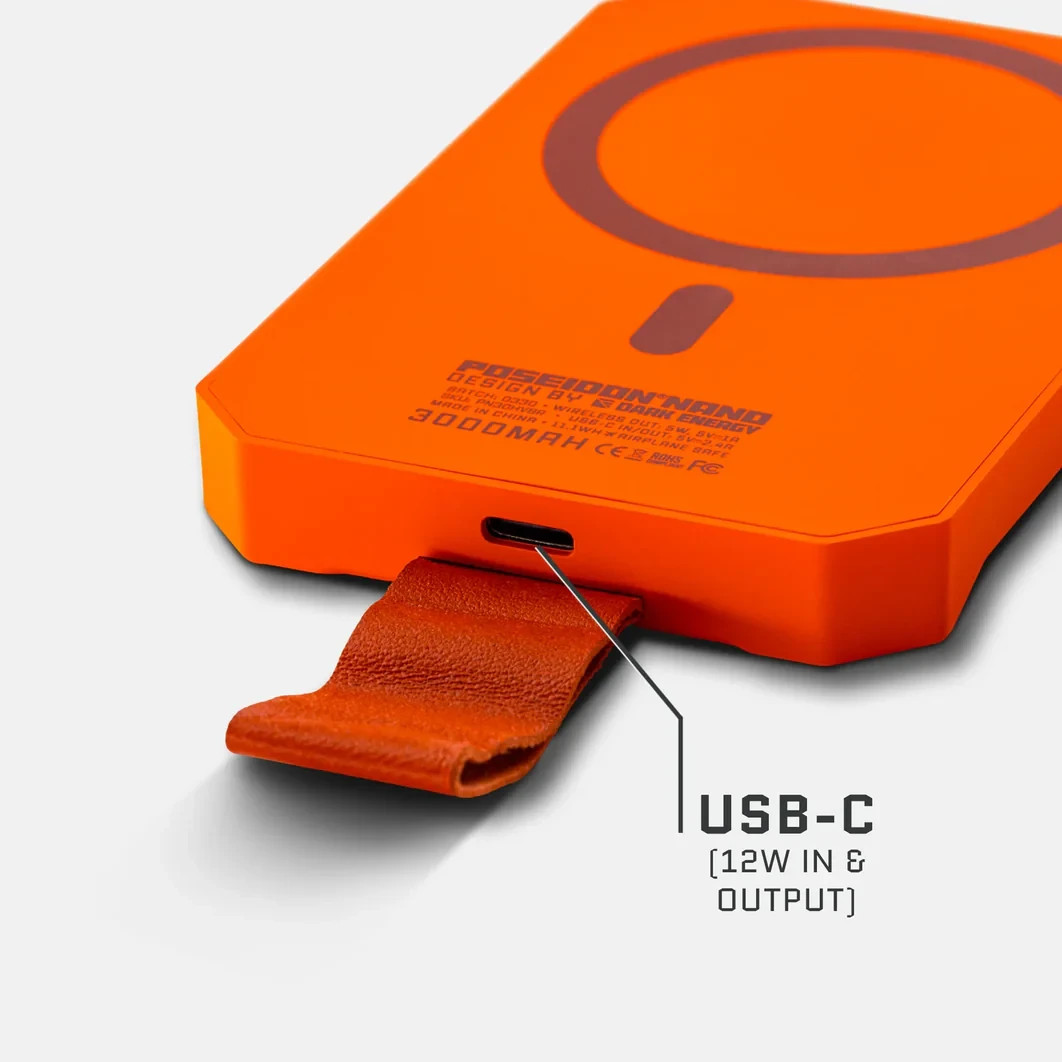 Dark Energy Poseidon Nano Power Bank Phone Battery Charger Orange