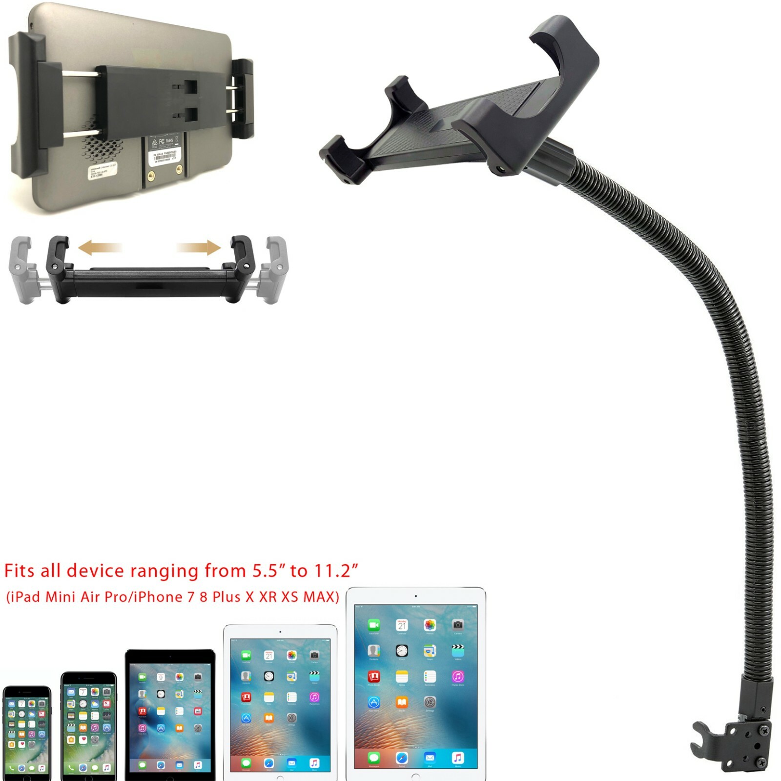 HEAVY DUTY 22" TRUCK Floor Seat Bolt ELD Mount for IPAD PRO AIR GALAXY TABLET
