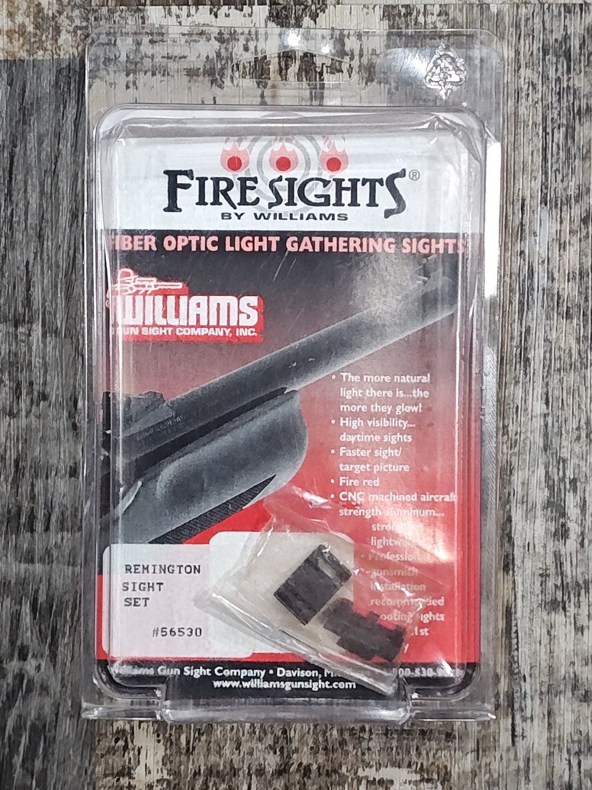 Williams Fire Sights  Set Fiber Optic Green Rear/Red Front Remington  #56530