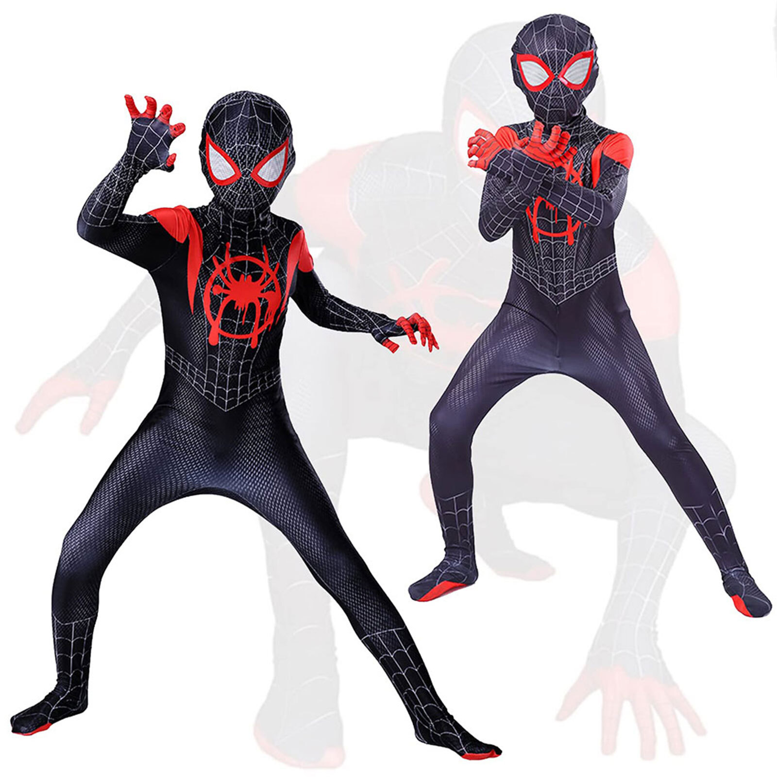 Kids SpiderMan Cosplay Costume Boys Tobey Maguire Outfit Jumpsuit Fancy Dress