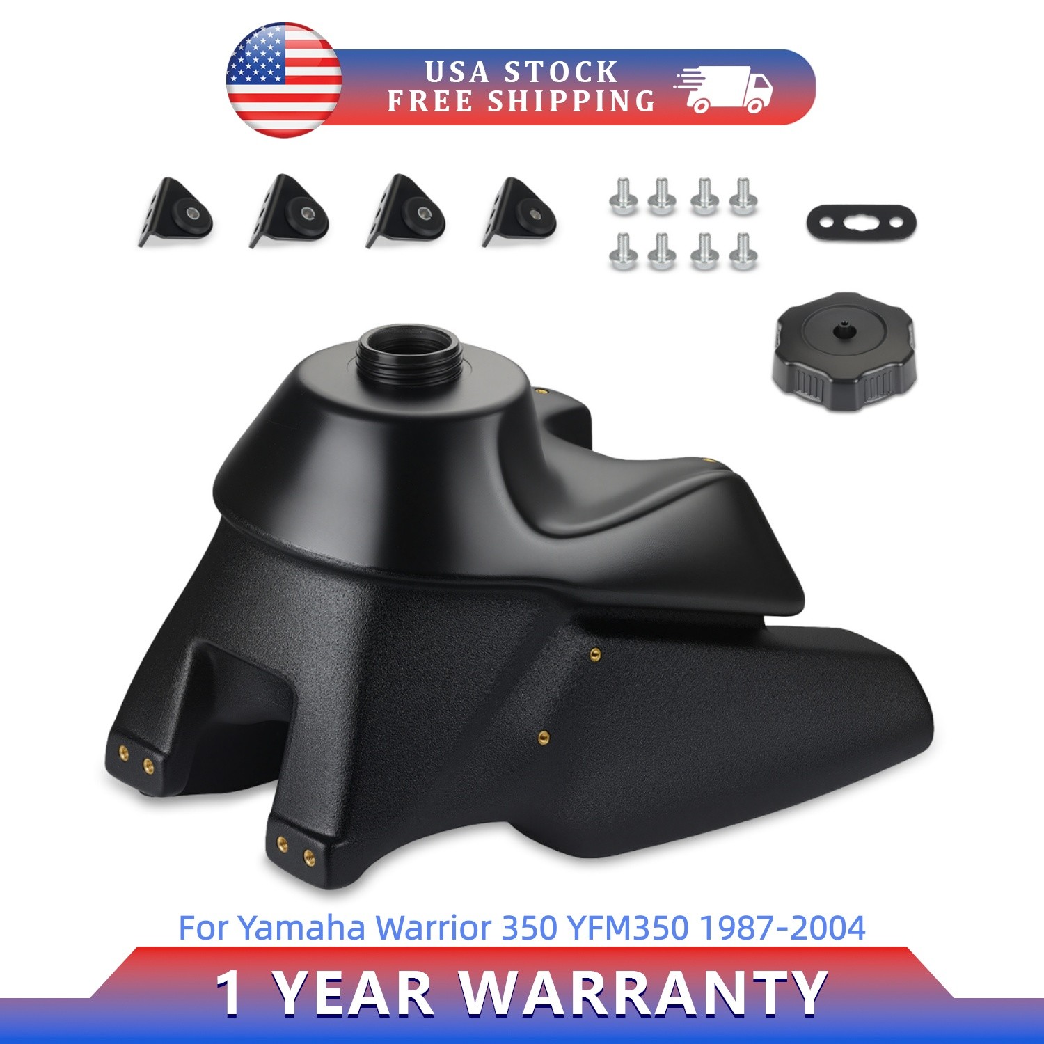 Gas Tank Fuel Oversized 3.8 Gallon for Yamaha YFM350X Warrior 350 1987-2003 2004