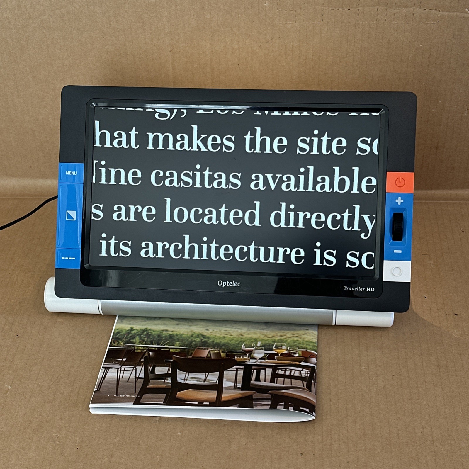 Optelec Traveller HD Portable Low Vision Video Magnifier 13.3 Inch Screen TESTED