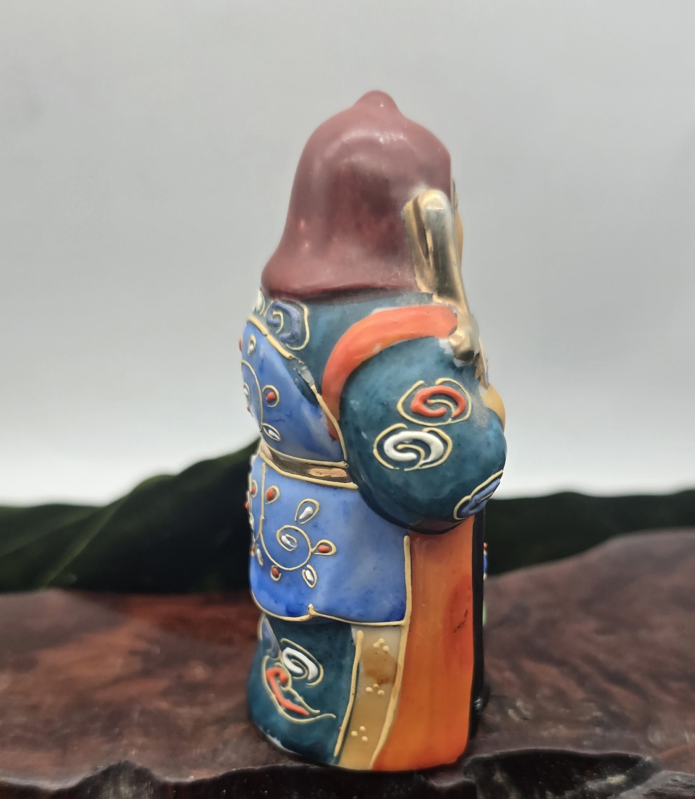 Japanese Kutani Porcelain 3.5” Bishamon God of Warriors Asian Figurine Moriage