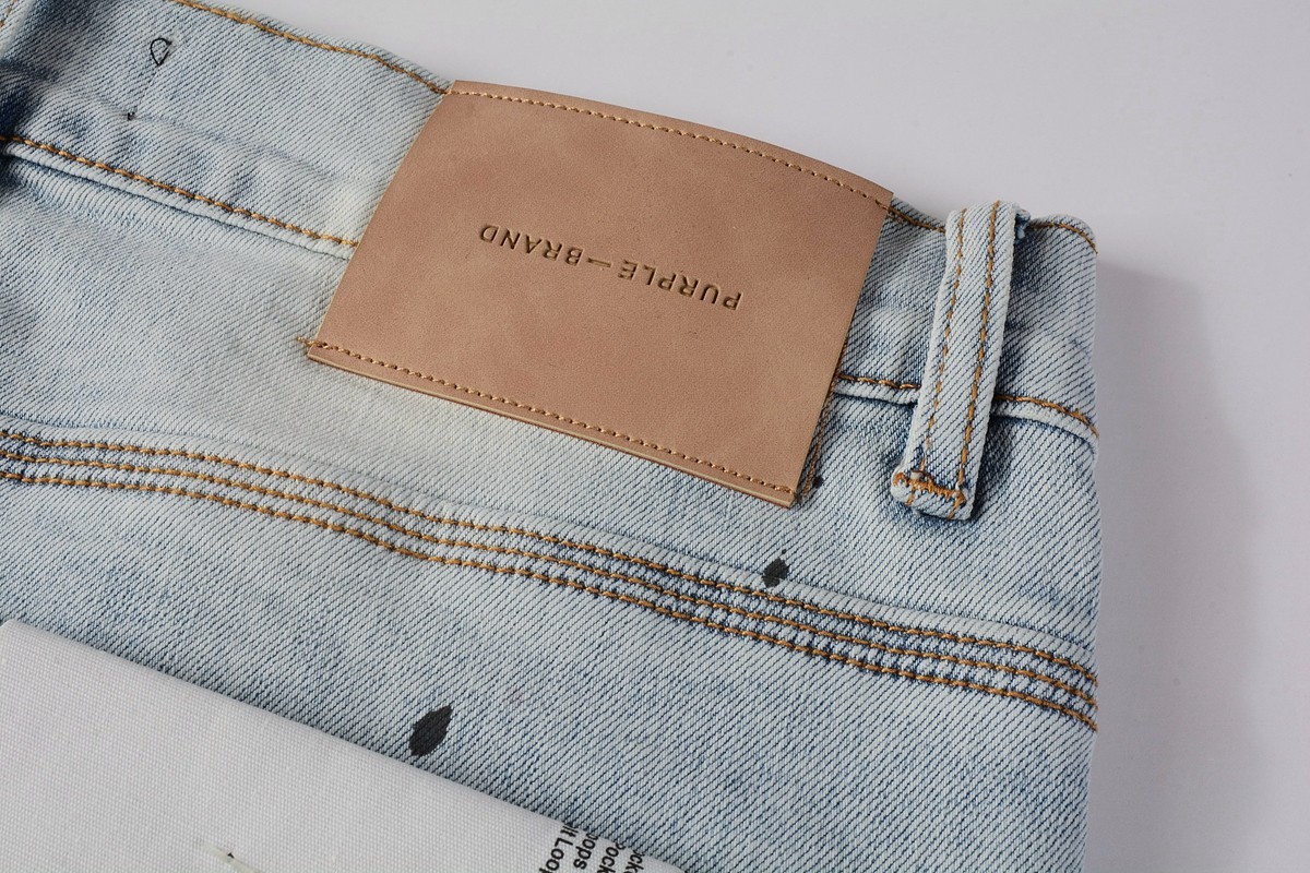 2026 New Purple brand Men's personalized fashion inkjet Blue jeans