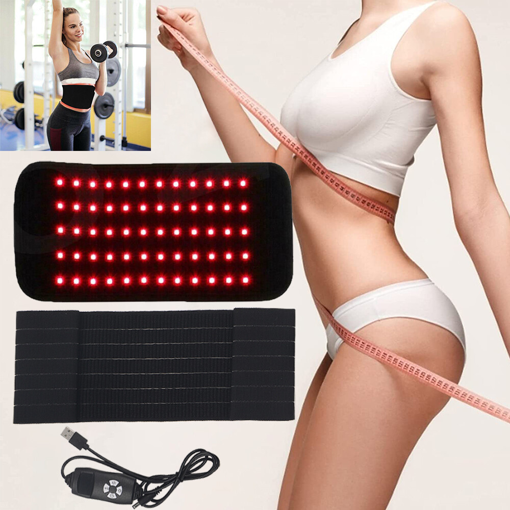 30W 660nm 850nm Near Infrared Red Light Therapy Waist Wrap Pad Belt Pain Relief