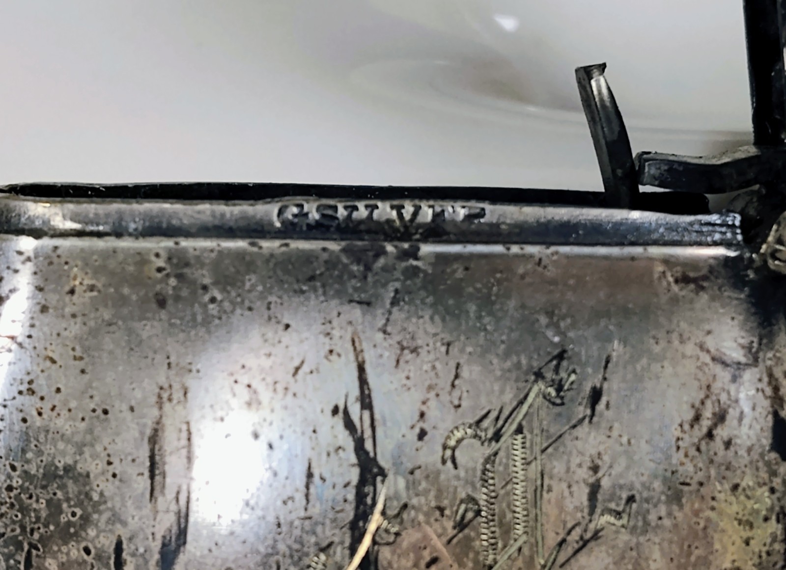 1870's Antique German Silver Art Nouveau Woman Lady Match Safe Vesta