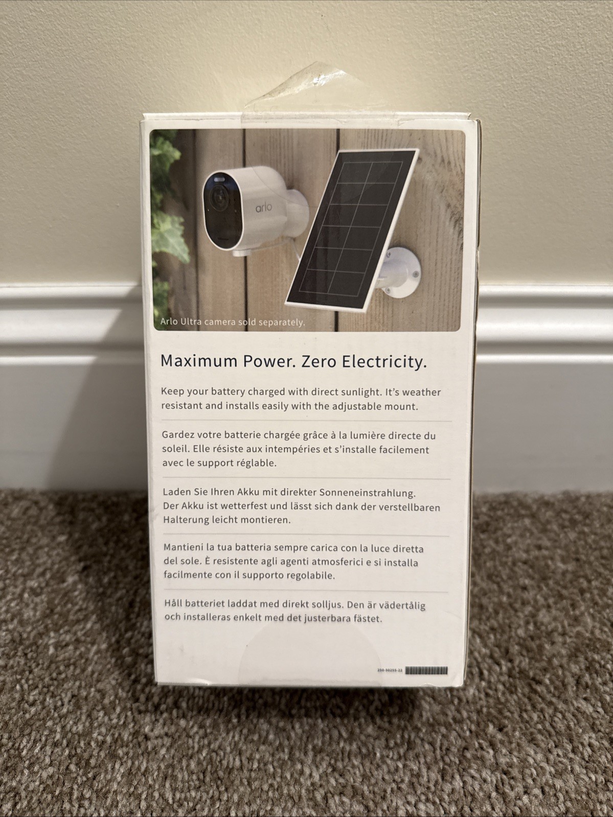 Arlo VMA5600 Solar Panel Charger Ultra, Ultra 2, Pro 3, Pro 4, Pro 3 Floodlight