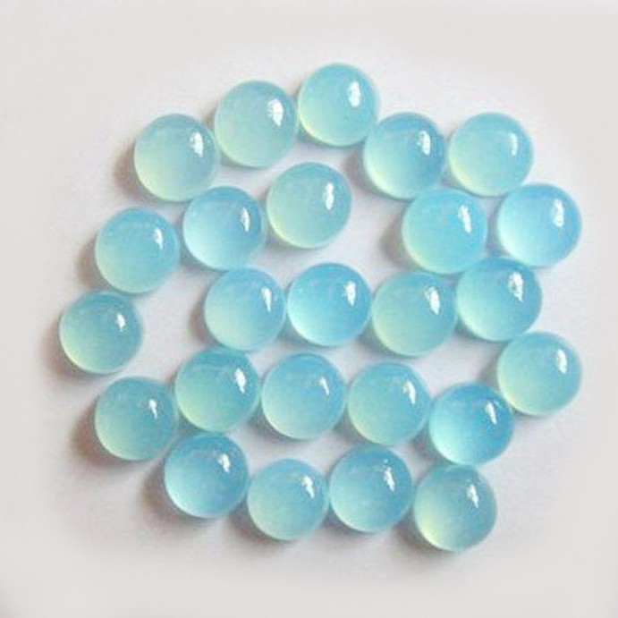 Aqua Chalcedony Round 4x4 mm to 20x20 mm Cabochon Loose Gemstone Lot