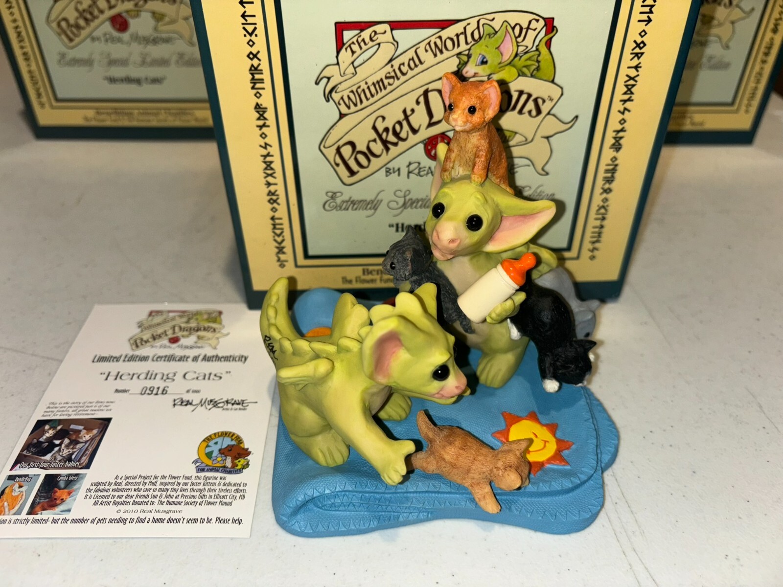 Pocket Dragons Herding Cats Real Musgrave LE1000 Brand New w Box COA Signed RARE