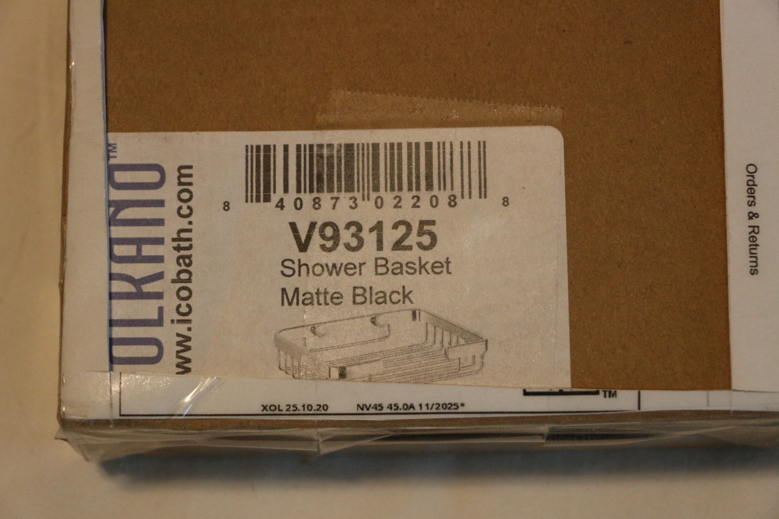 ICO V93125 Shower Basket – Matte Black READ DESCRIPTION