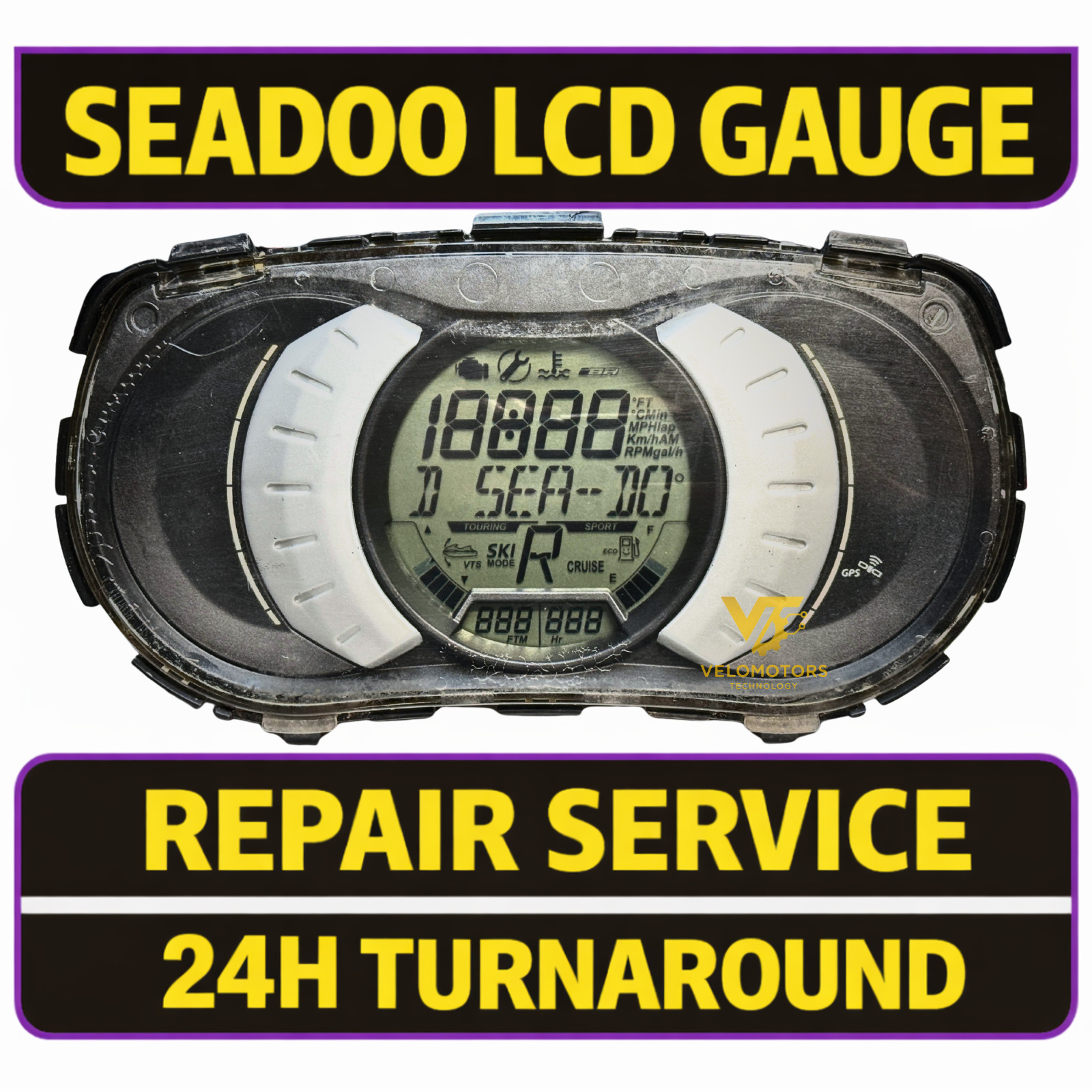 Sea-Doo GTI GTS 130 155 Gauge Cluster LCD Repair Service 278002550 278002548