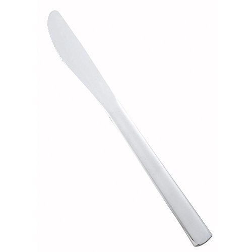 Winco 18/0 Stainless Steel Medium Weight Windsor Dinner Knife 8" L | 12/Box