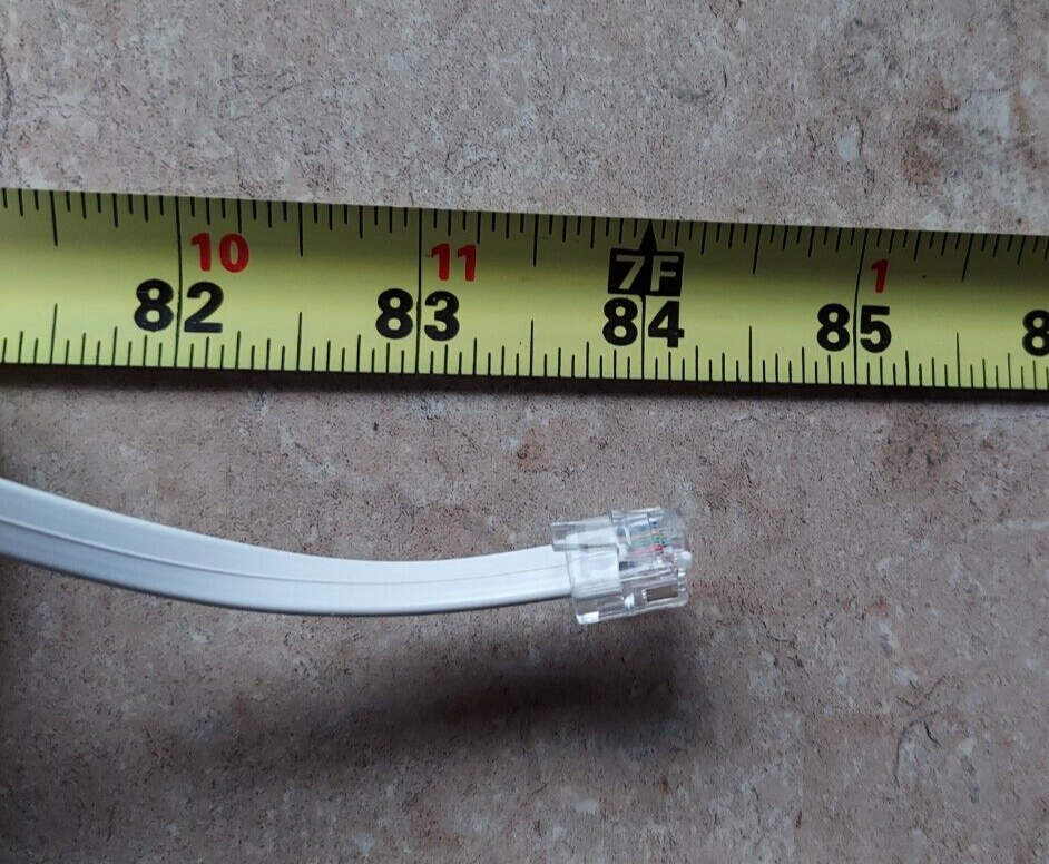 White 6-pin Cash Drawer Kick Open Cable Wire Fits Clover Blue POS Label Cord