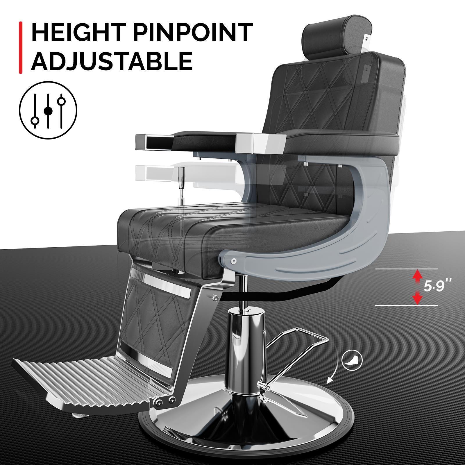 Reclining Barber Chair All Purpose Hydraulic Stylist Chair for Hair Salon Beauty