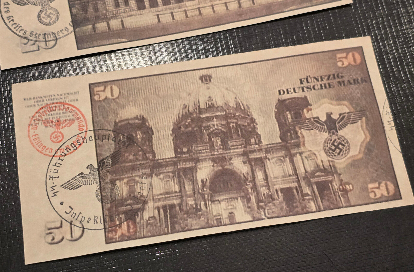 THIRD REICH CURRENCY Adolf Hitler Banknotes Reichsbanknotes x 2 20 + 50 Mark