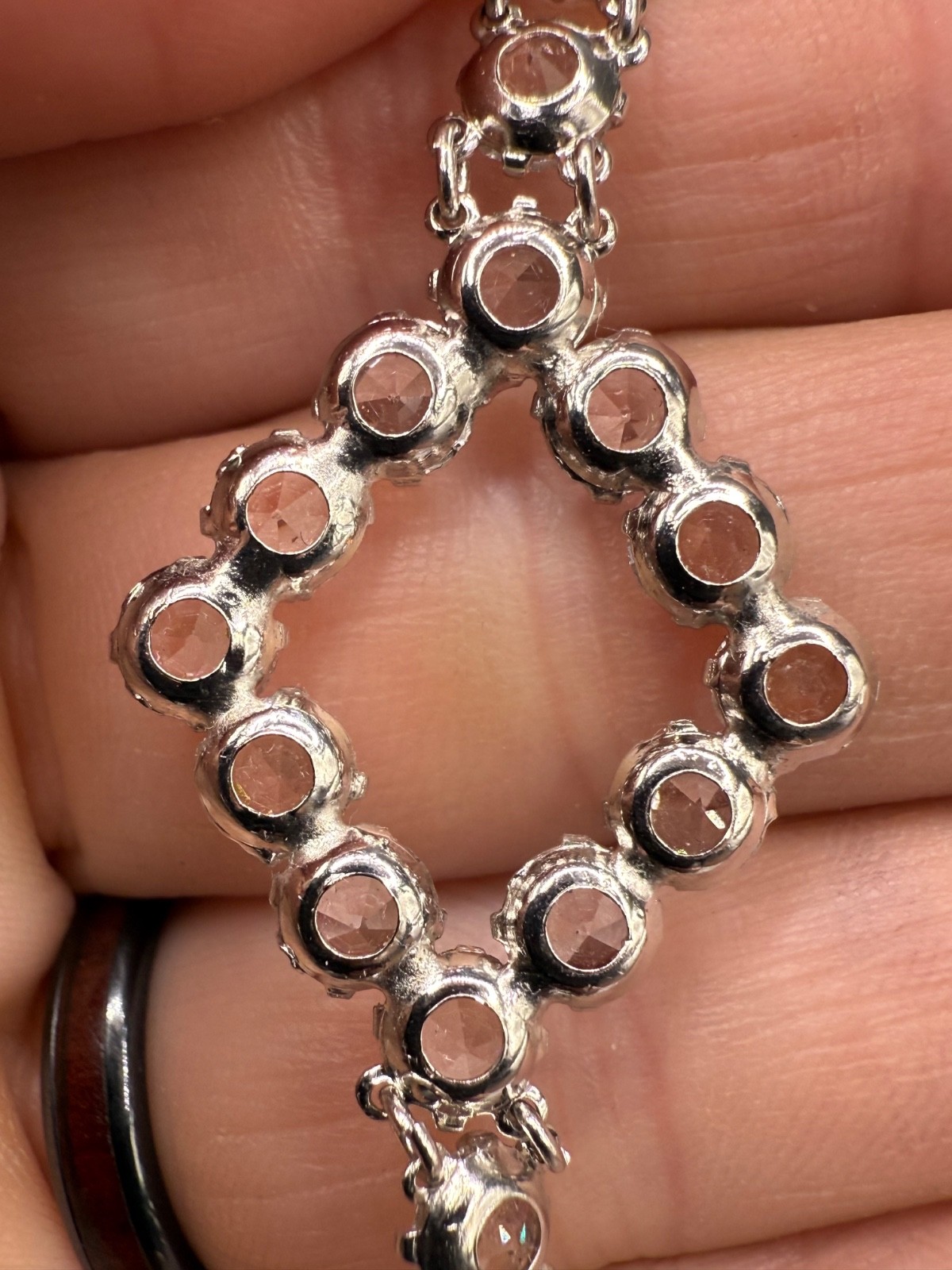 Vintage Crystal Bracelet Open Back Wedding Prom Formal 7"