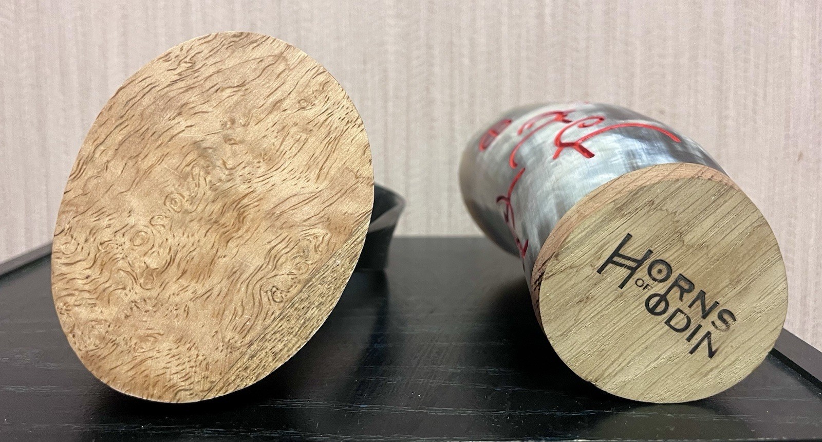 Two Viking Drinking Horn Mugs Horns of Odin - 320ml/450ml