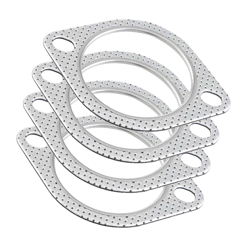 Set of 5 Exhaust Gasket 3inch 2 Bolt High Temp Exhaust Flange Gasket Heavy Duty