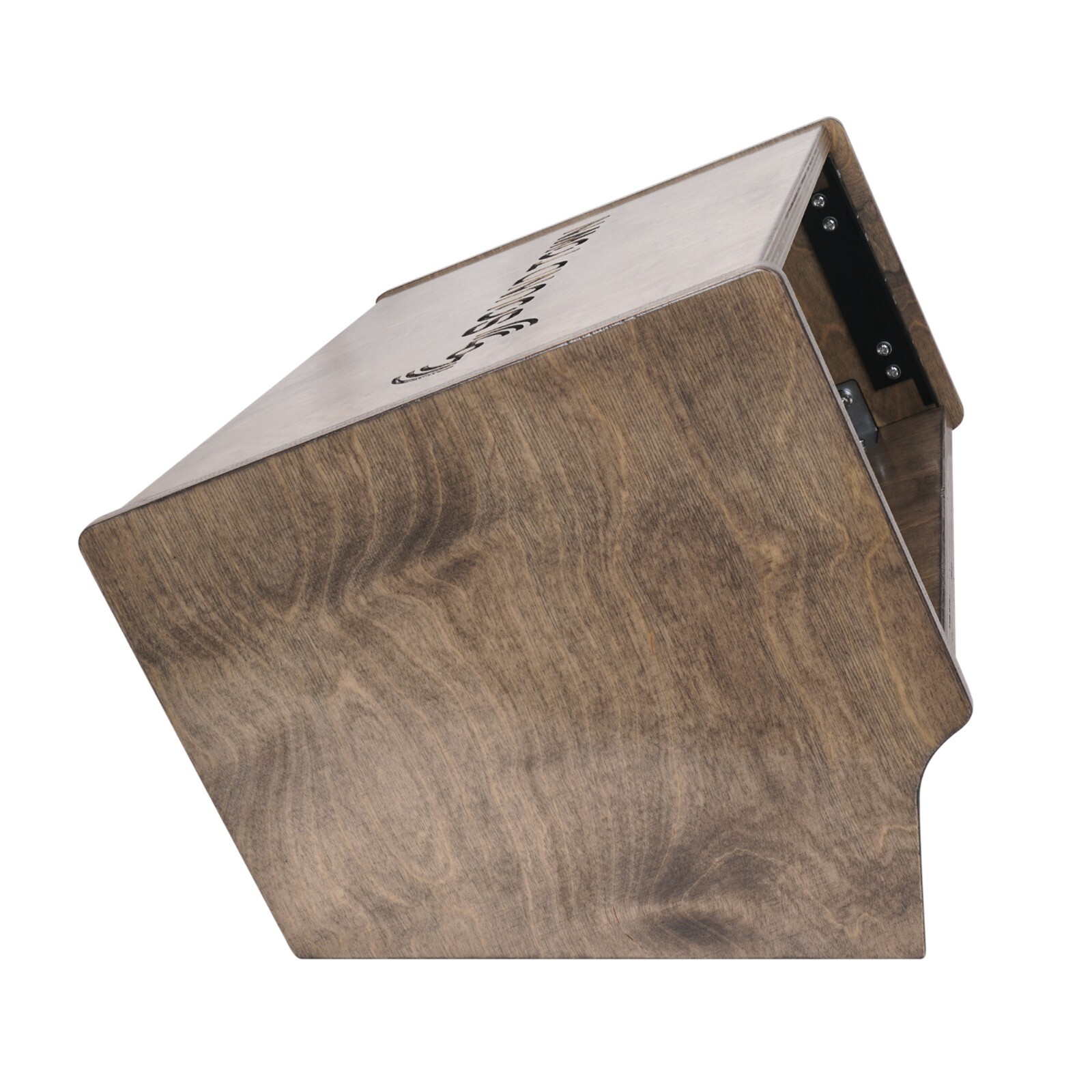 Sound Town DIY 4U Angled Studio Rack w/ Plywood, Weathered Brown (SDRK-Y4SLB)