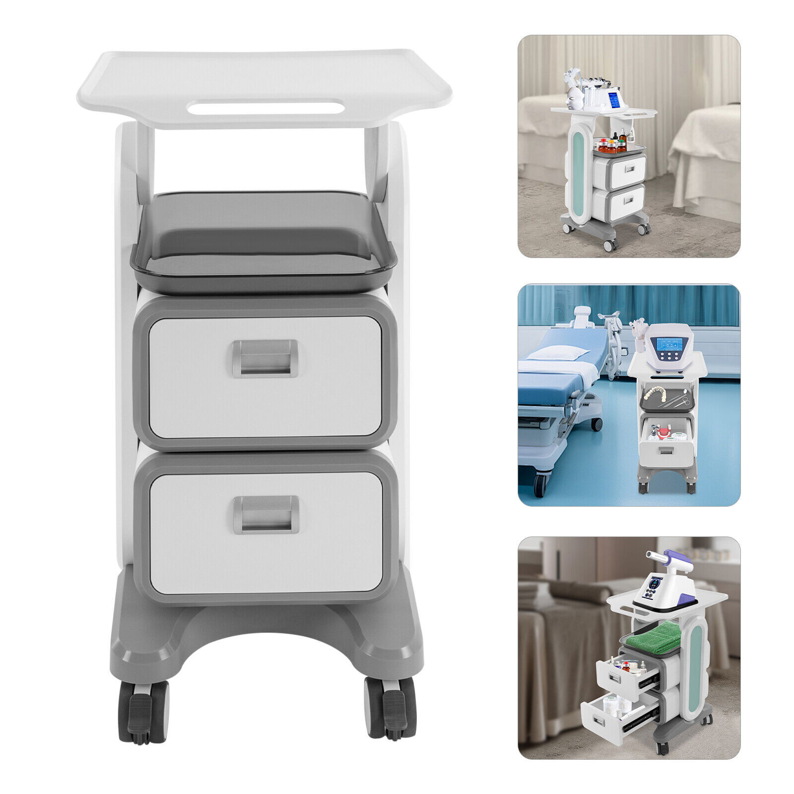 Dental Storage Cabinet Drawers Mobile Utility Cart /4 Layer Dental Trolley NEW