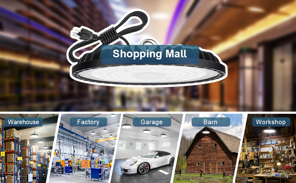 10Pcs 300W UFO LED High Bay Light Industrial Commercial Factory Gym Shop Light