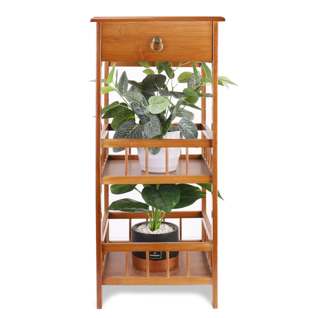 Bamboo Plant Stand Rack Shelf Bathroom Sofa Bed Corner Side End Table Nightstand