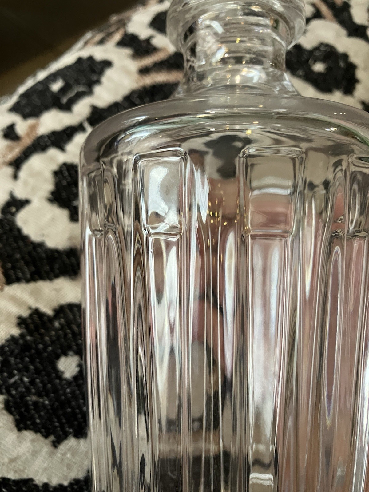 Tiffany & Co Atlas Crystal Decanter W/Stopper Made In Germany Etch Signed