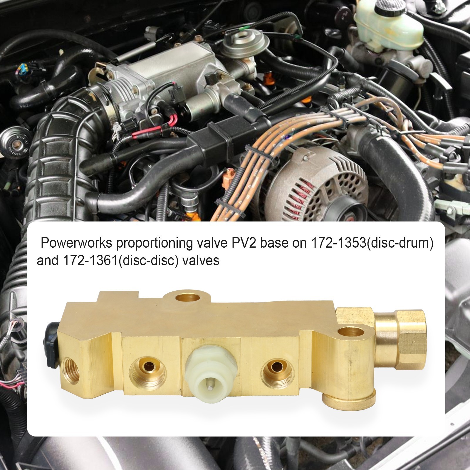 PV2 Brass Proportioning Valve Disc/Drum Disc Front Drum Rear Brake For GM CHEVY