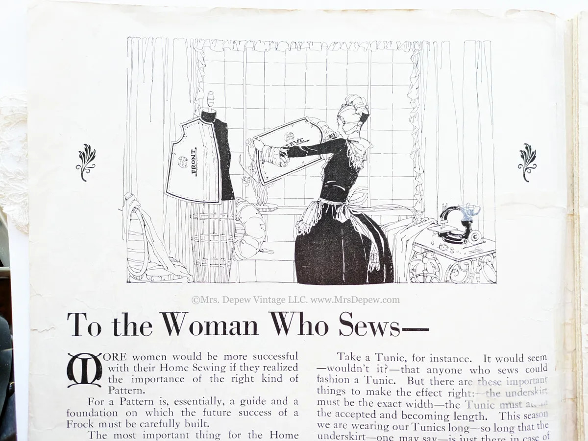 1921 Vintage Sewing Pattern Catalog McCall Book of Fashions Quarterly ORIGINAL