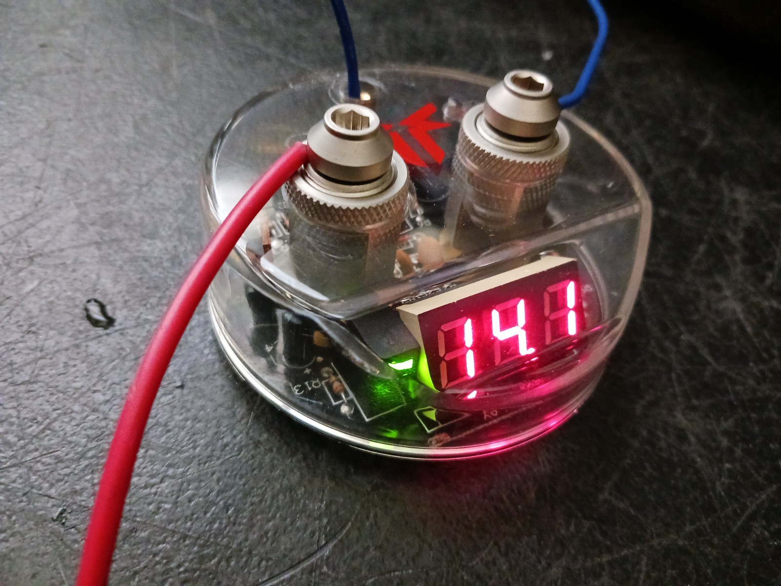 RARE NEW OLD SCHOOL ROCKFORD FOSGATE RP7436 VOLTMETER TOP FOR CAPACITORS