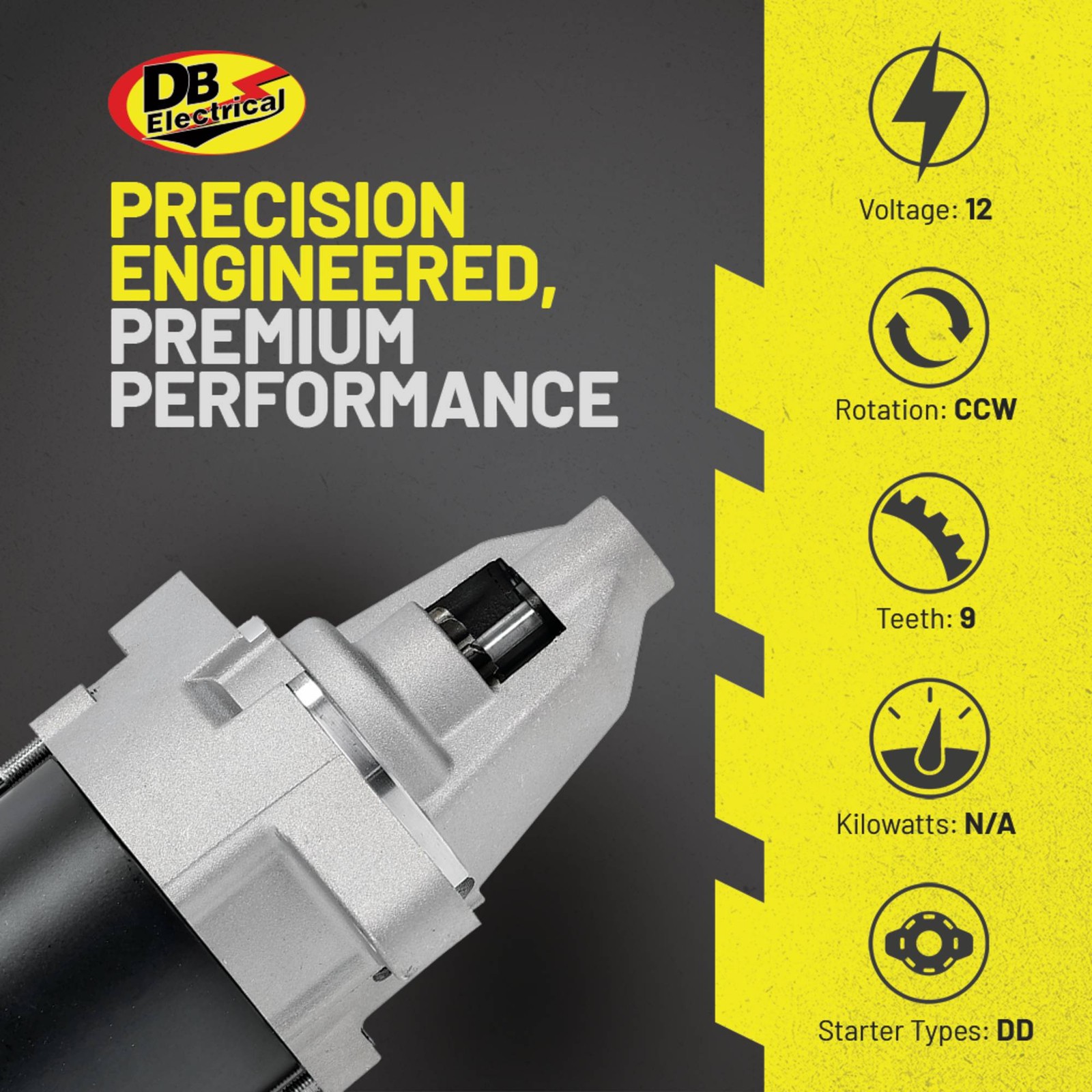 Starter for Briggs & Stratton VANGUARD VTwin 9Tooth DR 809054 807383 428000-0230