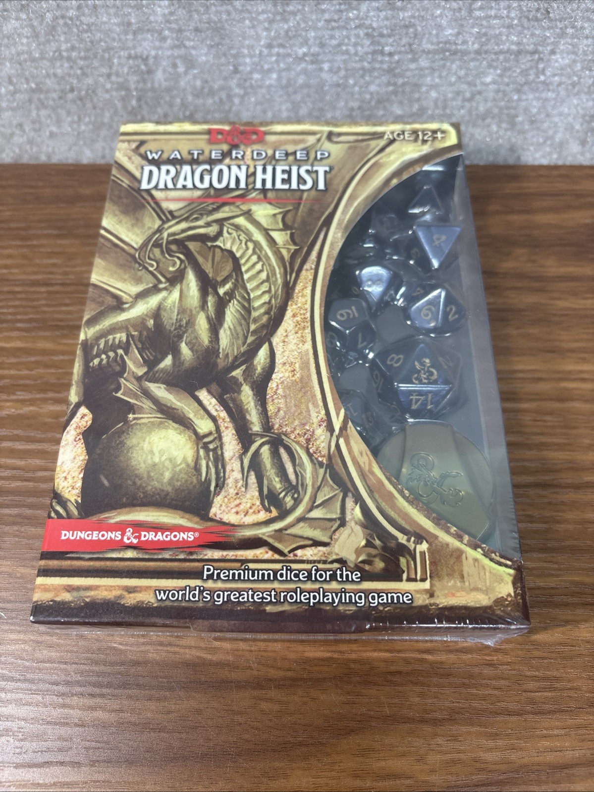 D&D Waterdeep Dragon Heist Dice Set with Life Counter, New