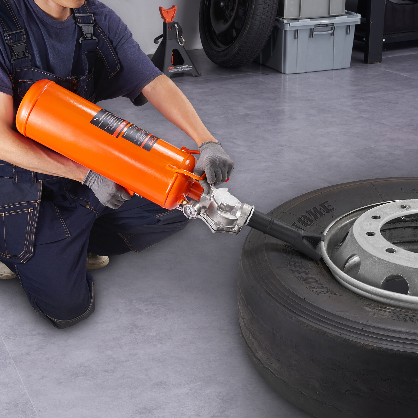 VEVOR Tire Bead Seater 8L/2.1 Gal Air Blaster Portable Trigger Seating Inflator