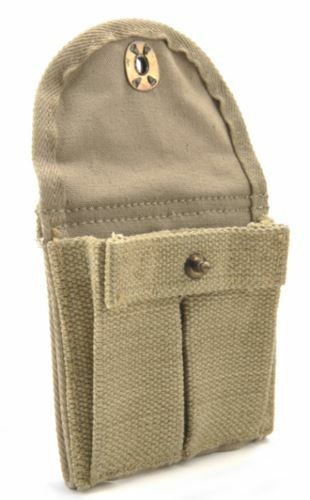 USGI WW2 .30 M1 CARBINE SLING, OILER, & BUTTSTOCK POUCH KHAKI Dated 1942