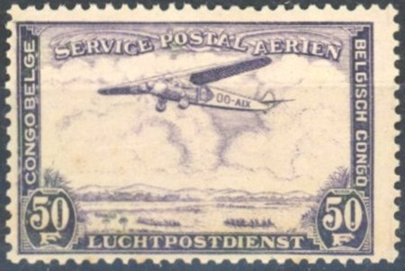 Belgium Congo 1934 airmail good stamp very fine MNH. Catalog value : 13,50 €