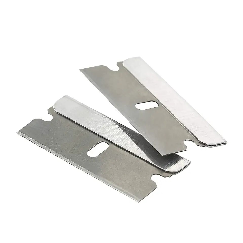 5 Steel Razor Scraper Blade Single Edge 19 x 39 mm, 0.3 mm thick