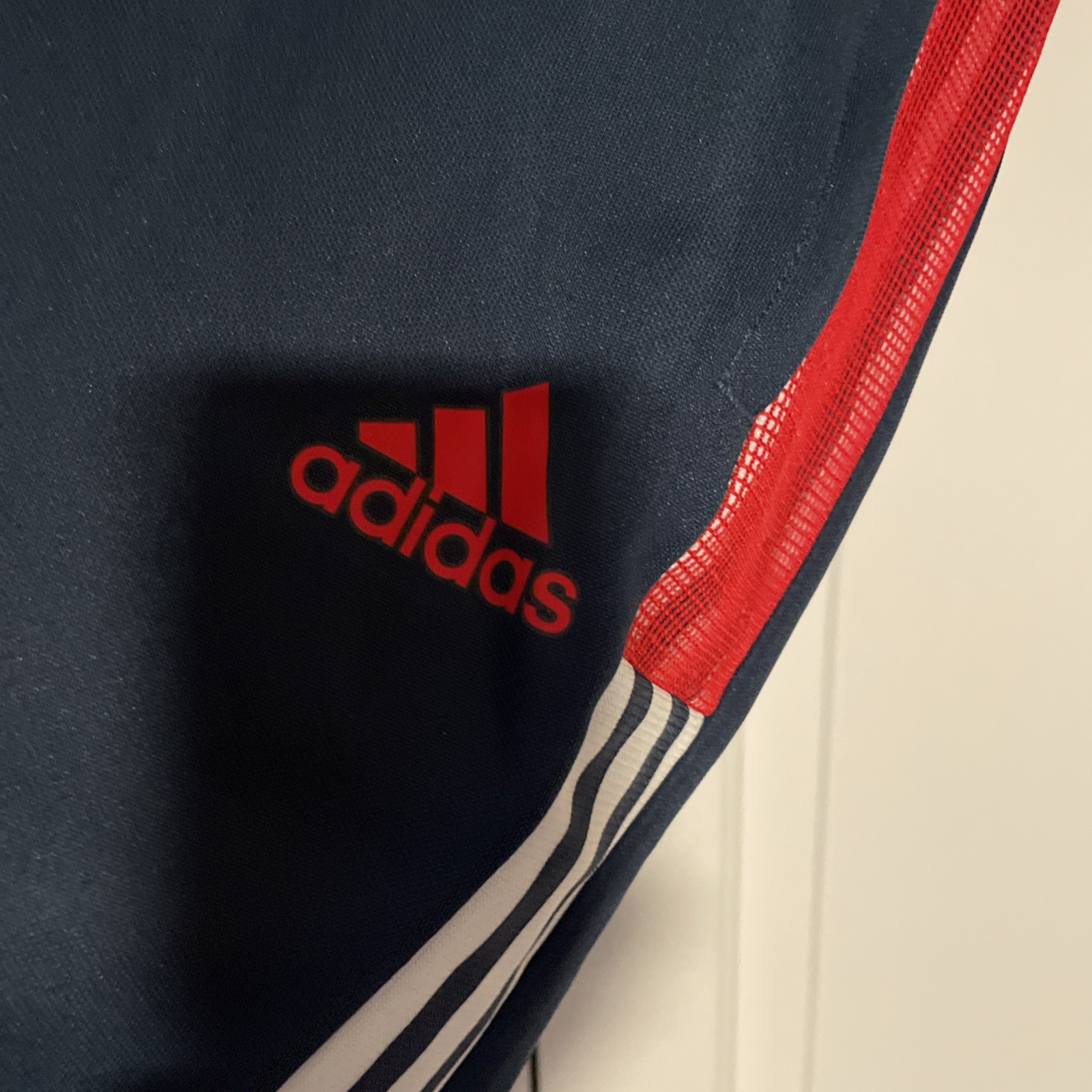 NWT ADIDAS Tiro Track pant, standard length, blue with white & red, size 3X