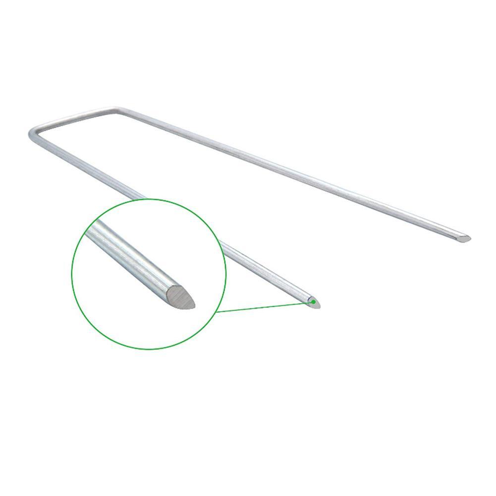 6" Landscape Sod Staples Sturdy Garden Stakes Weed Barrier Fabric Pins