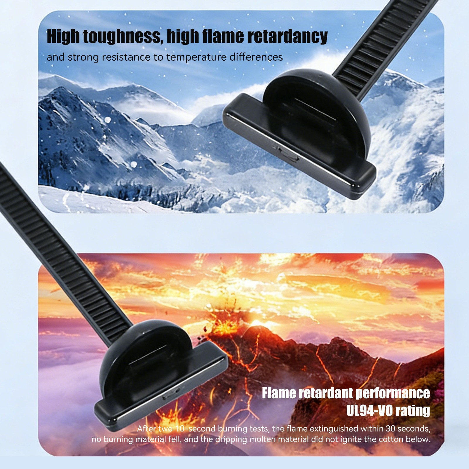 100PCS Nylon Cable Tie Buckle Self Locking Car Body Fastener Clips