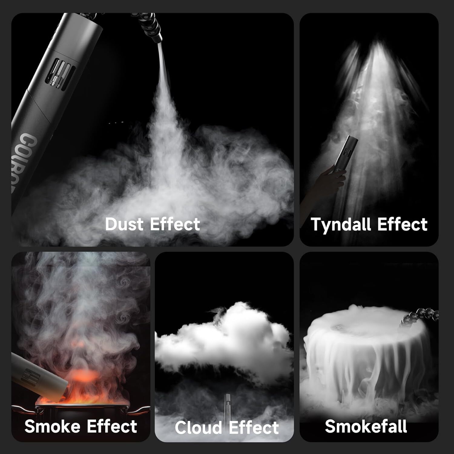 COLBOR CF5 40W Fog Smoke Machine 60° Foldable W/ Remote Control for Photography