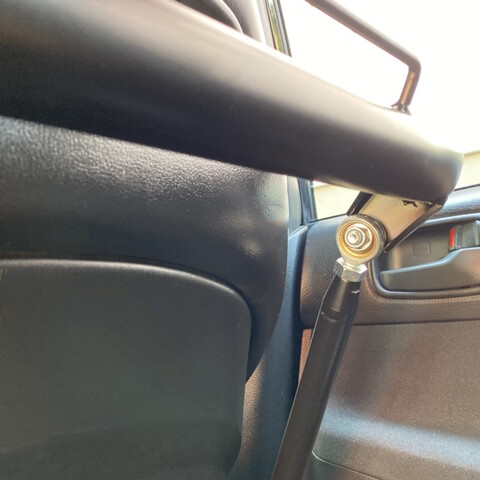 49" Black Universal Stainless Steel Racing Safety Seat Belt Roll Harness Bar Rod