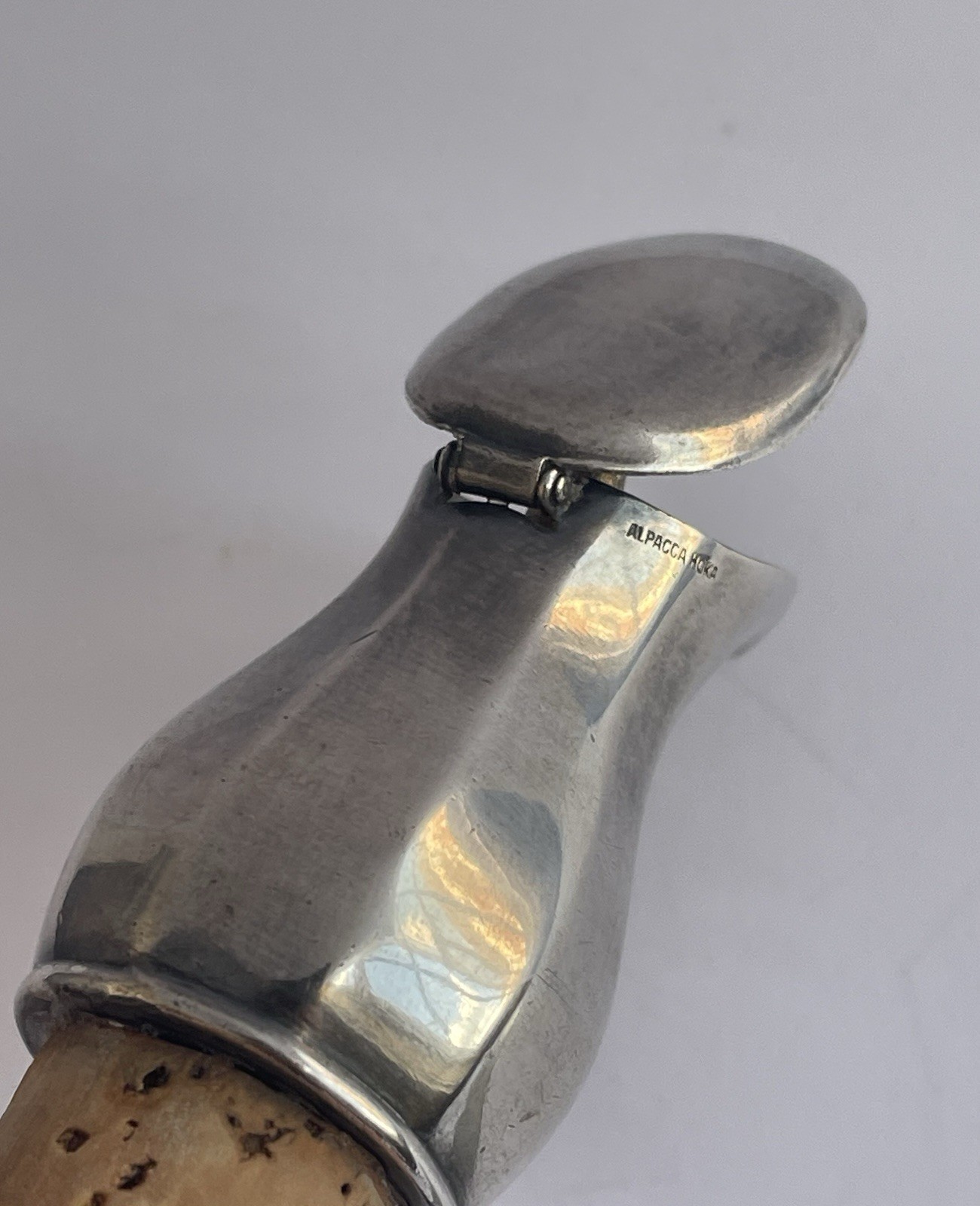 ATQ VTG German Alpacca Hoka Deco Silver Plated Liquor Pourer Counter Balanced